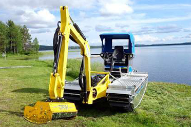 multipurpose amphibious pontoon machine